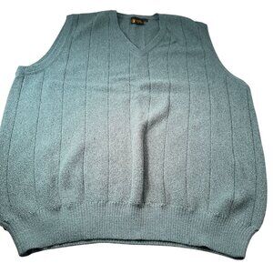 Bobby Jones V Neck Sweater Vest Golf Mens Baby Alpaca Preppy Pullover Blue